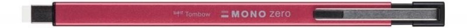Tombow Gumovací tužka Mono Zero METAL 2,5 x 5 mm - červená - main (0)