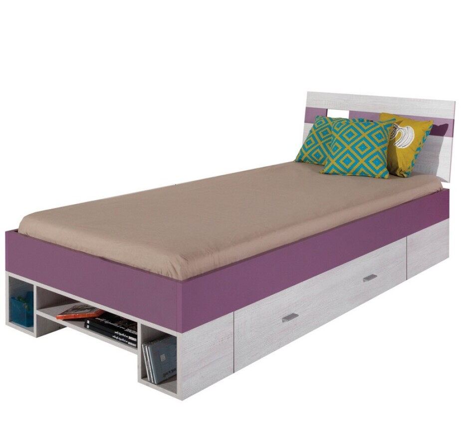 Meblar Dětská postel NEXT NX19 L/P | 90 x 200 cm Barva: Fialová - main (1)