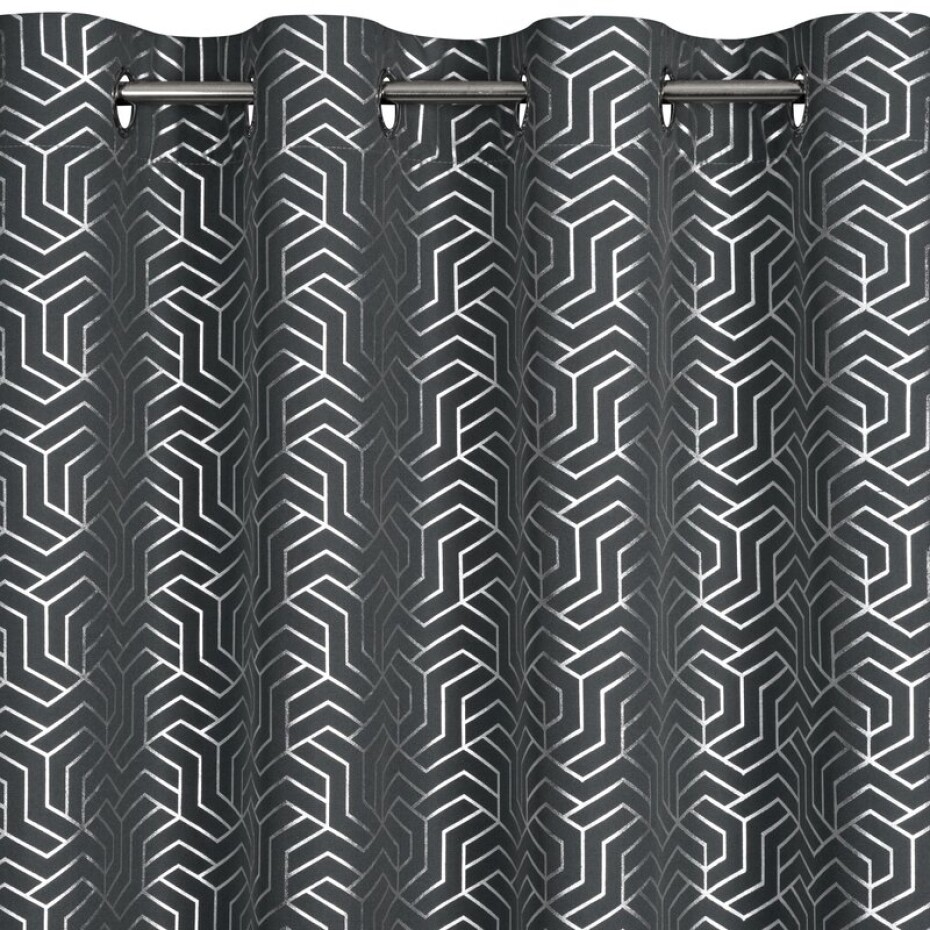 ArtFir Závěs SEMI K | šedá/stříbrná 140 x 250 cm - main (3)