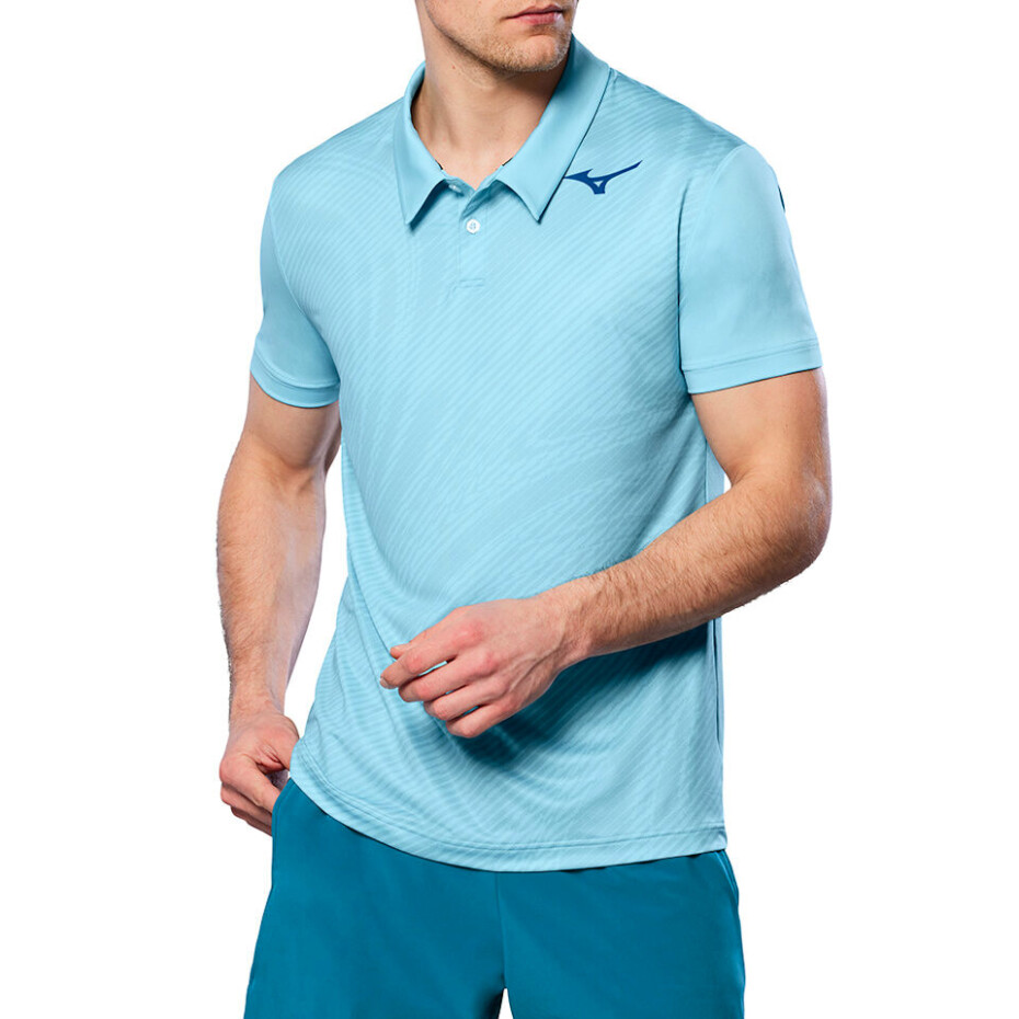 Pánské tričko Mizuno  Charge Shadow Polo Blue Glow S - main (2)