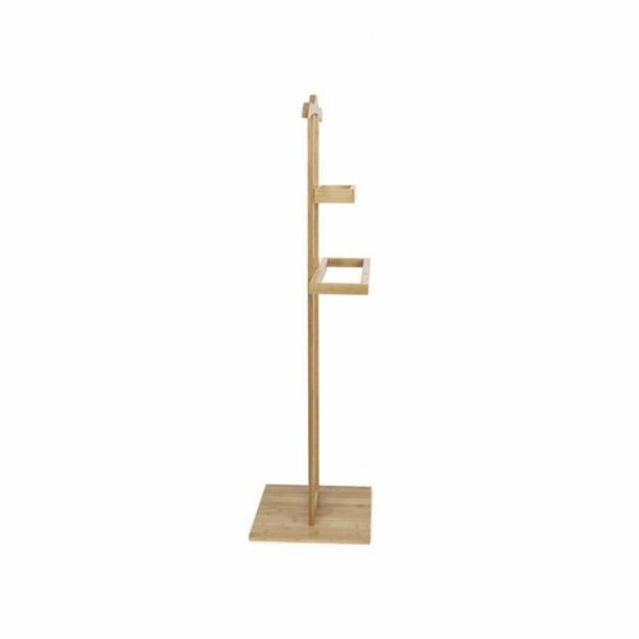 Bambusový stojan na oblečení s odkládací plochou Compactor Bamboo - 44,5 x 32 x 115 cm - main (2)