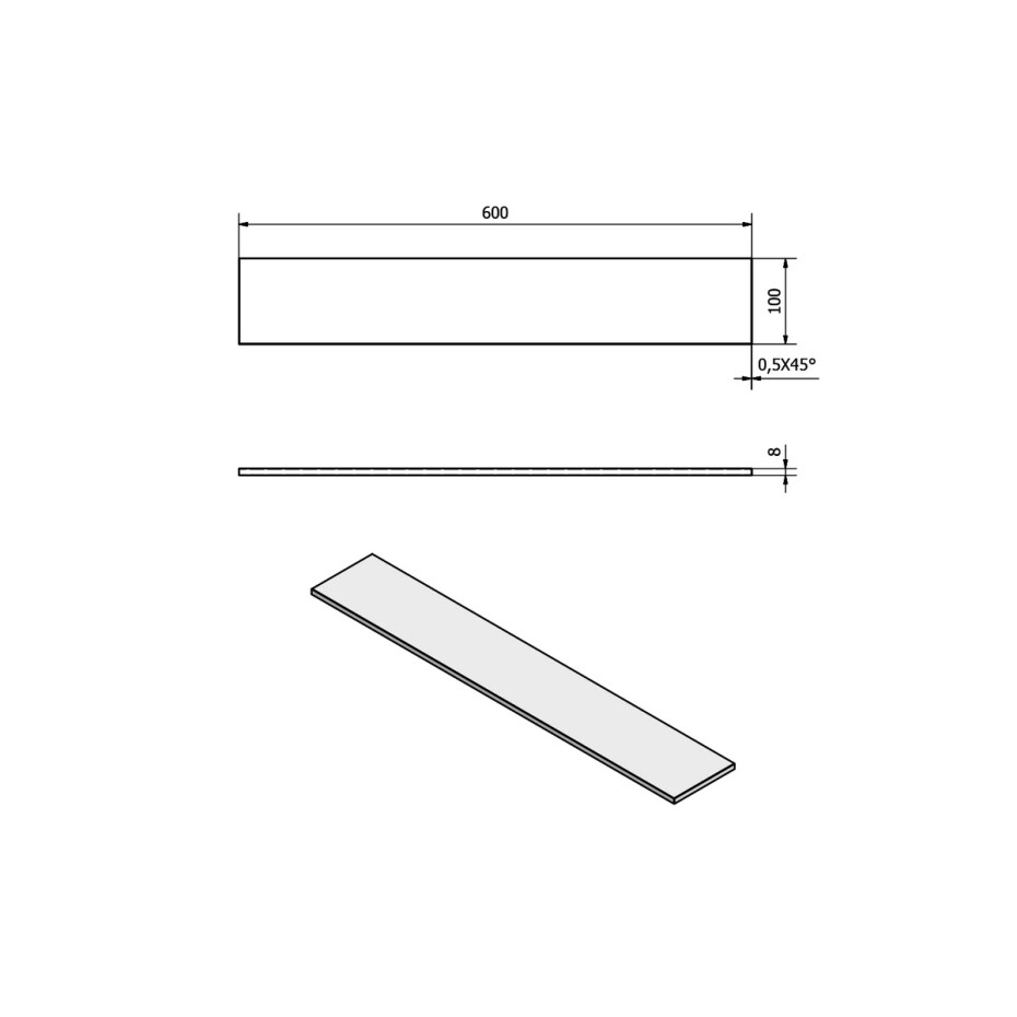 SAPHO 22482 police 60 x 10 x 0,8 cm, mléčné sklo - main (1)