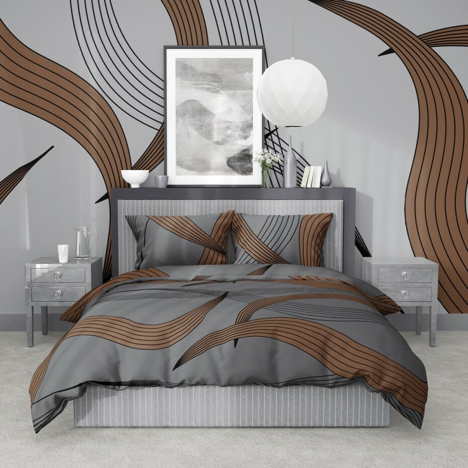 Stanex Saténové povlečení Gold Ribbon, 140 x 220 cm, 70 x 90 cm - main (0)