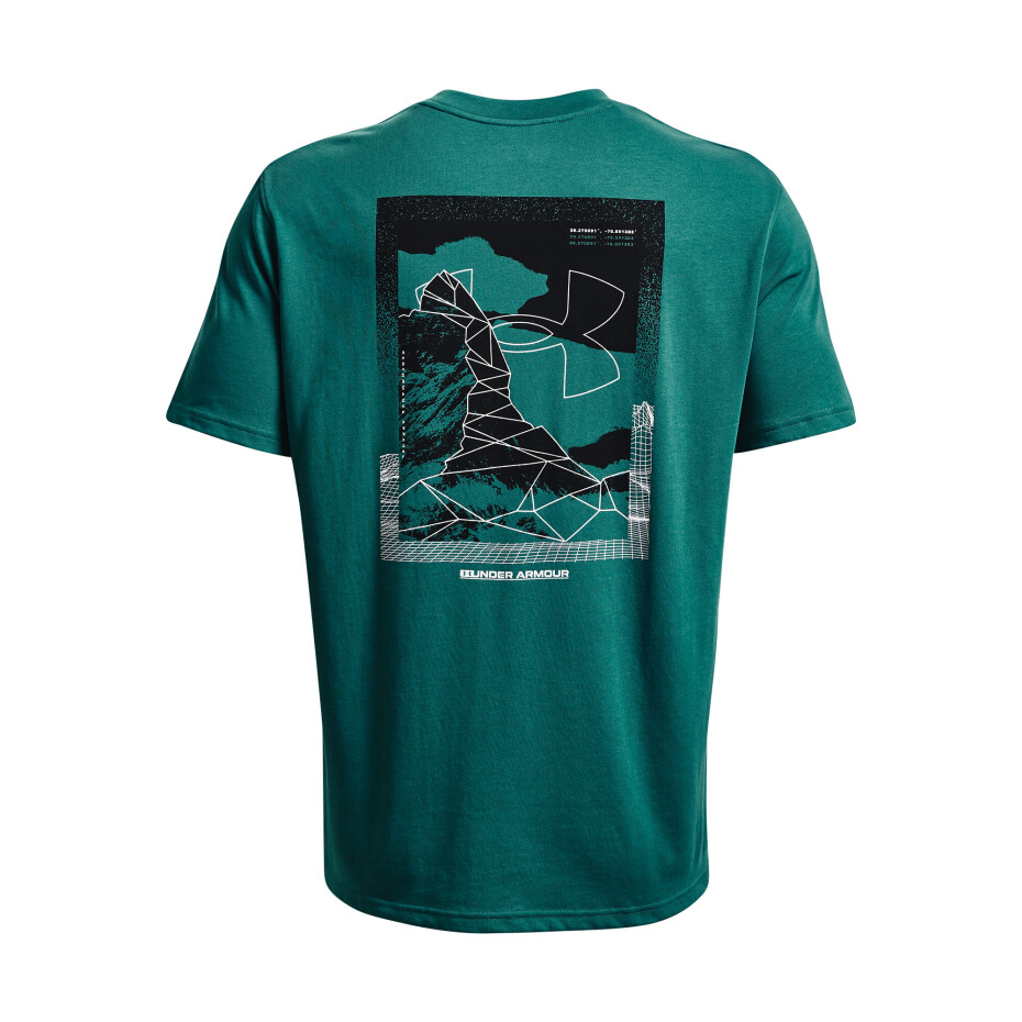 Pánské tričko Under Armour  UA OUTLINE SYMBOL GRID SS-BLU S - main (1)