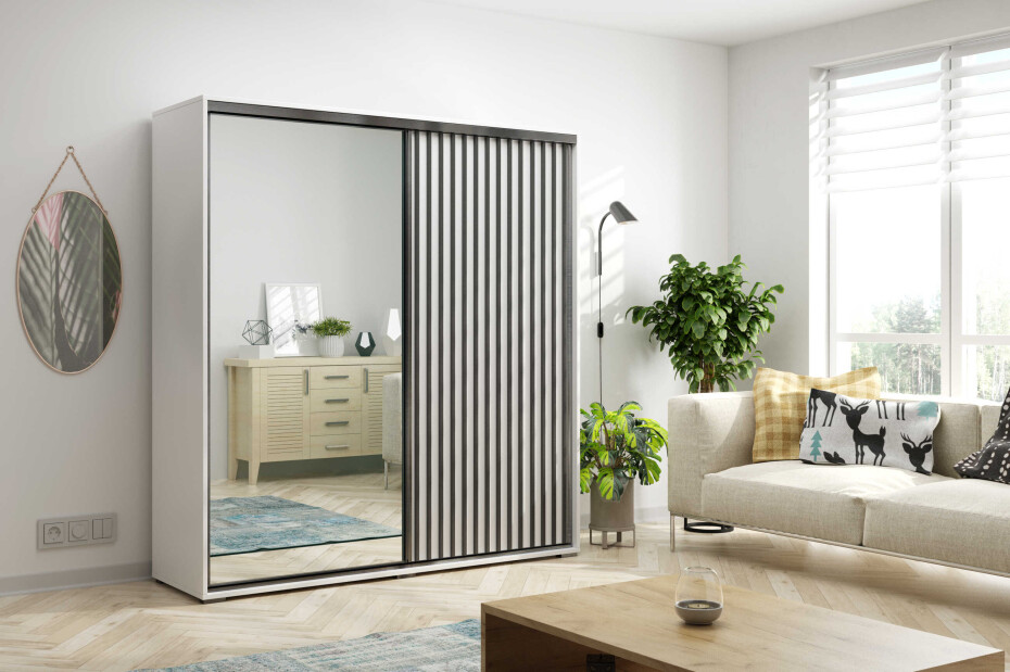 ArtSka Šatní skříň APOLON | bílá 200 cm - main (0)