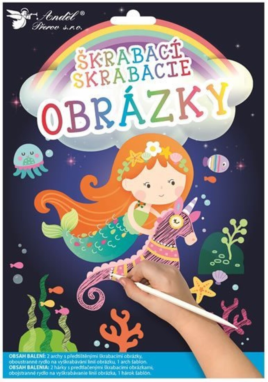 Vyškrabávací obrázky - Mořská panna 16,5 x 21 cm (2 ks) - main (0)