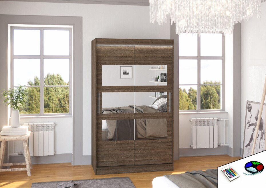 ArtAdrk Šatní skříň KOLORADO | 120 cm Barva: Trufla - main (8)