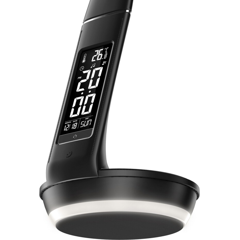 Retlux RTL 204 Stolní LED lampa s displejem a Qi dobíjením černá, 6 W - main (10)