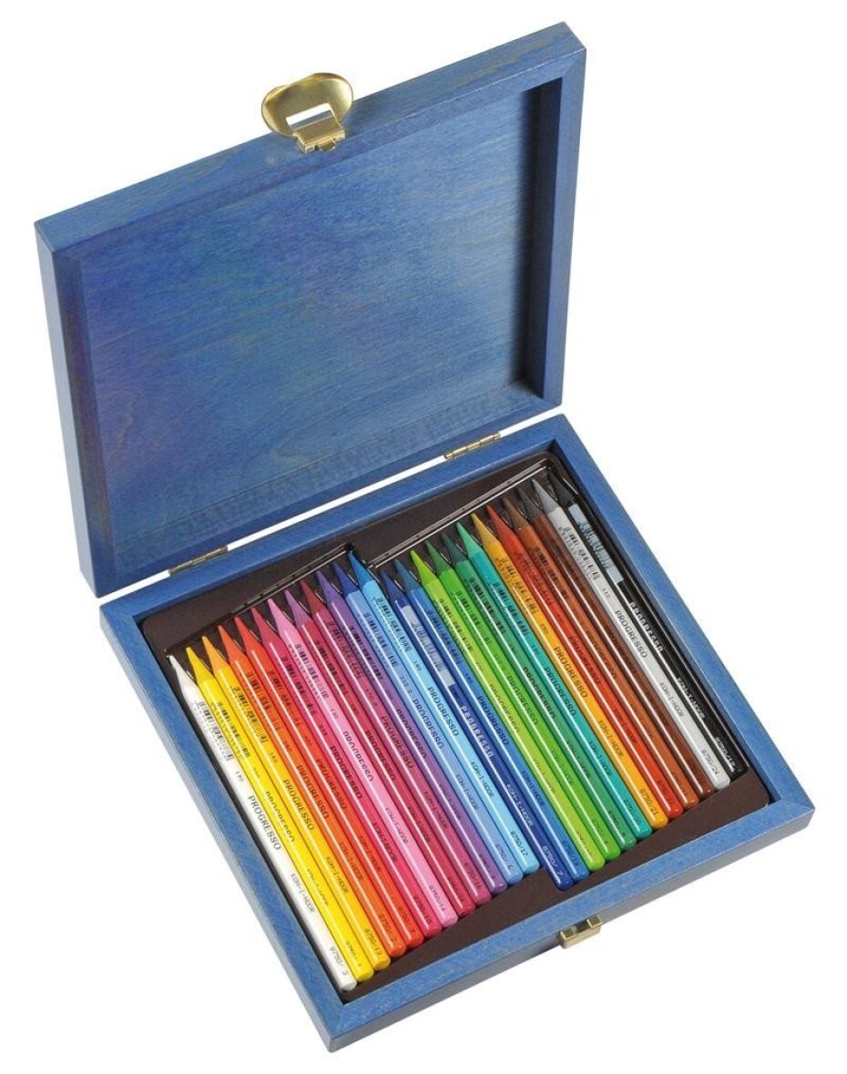 Koh-i-noor pastelky PROGRESSO 24 ks v dřevěné kazetě - main (0)