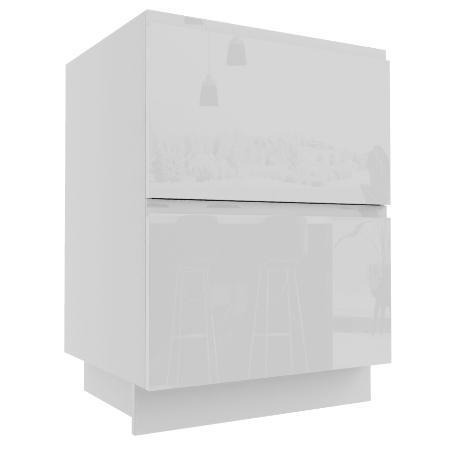 ArtExt Kuchyňská skříňka spodní FLORENCE lesk | D2A 60/1A Barva korpusu: Grey - main (1)