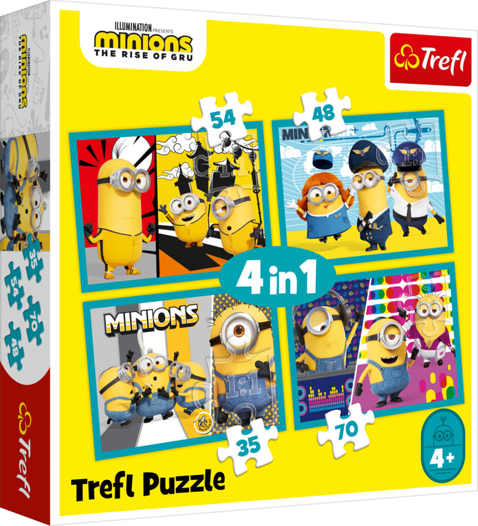 Trefl Puzzle Mimoni 4v1 (35,48,54,70 dílků) - Trefl - main (0)