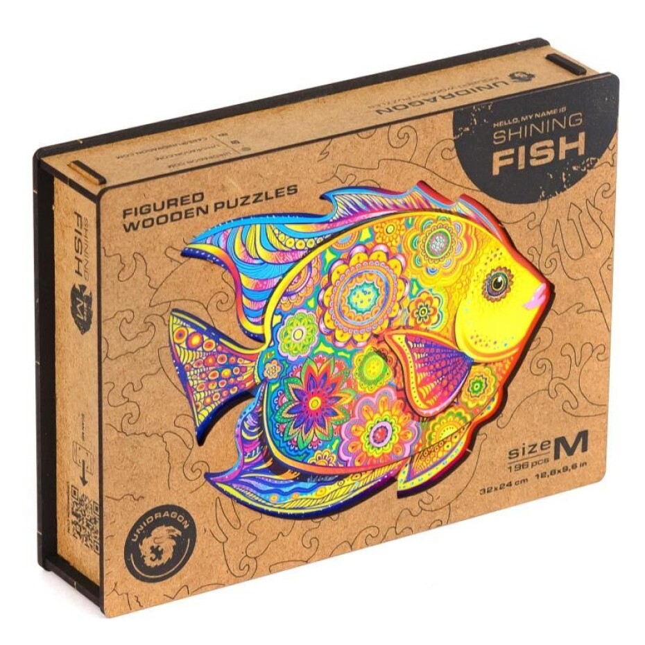 Unidragon dřevěné puzzle - Ryba velikost M - main (0)