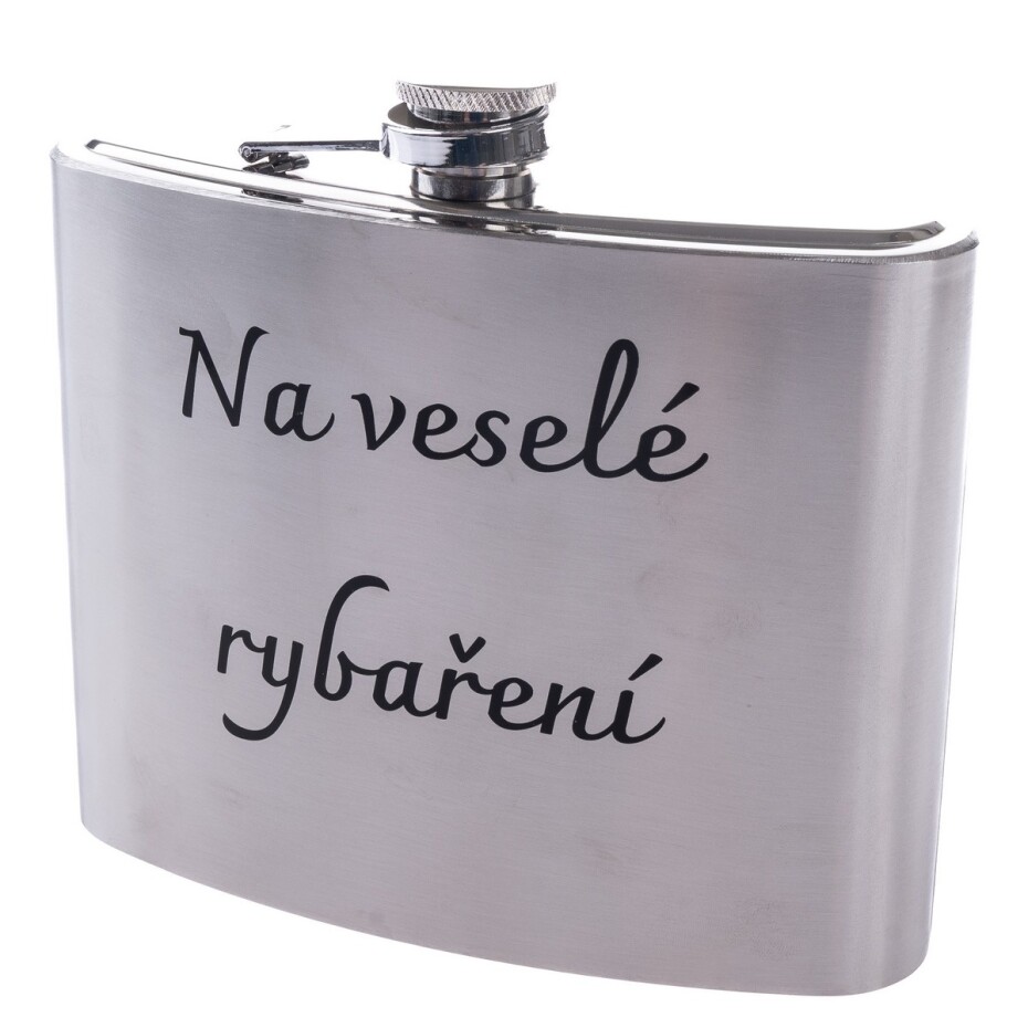 Kovová placatka "Na veselé rybaření", 1 l - main (0)