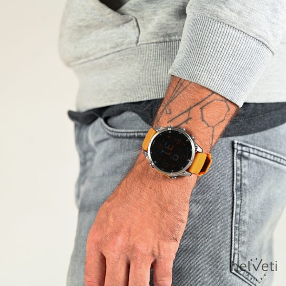 Garmin Fenix® 8 – 51 mm, AMOLED Sapphire, Titanium s Orange/Graphite silikonovým řemínkem 010-02905-11 - main (4)