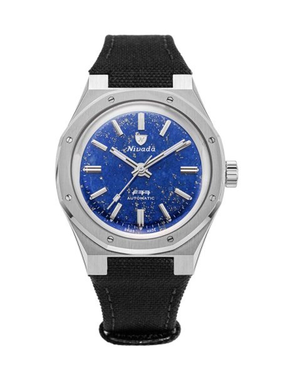 Nivada Grenchen F77 Lapis Lazuli 68009A77 - Canvas Velcro Strap - main (0)