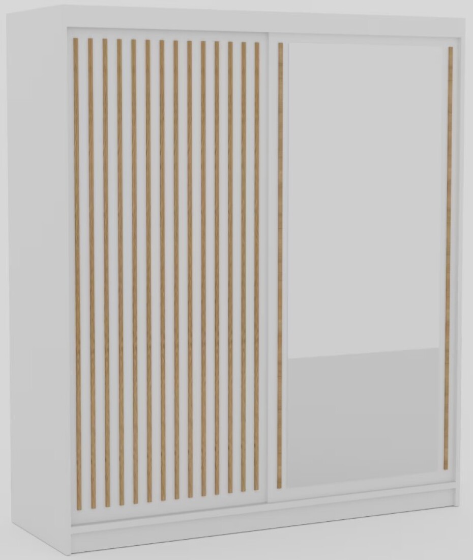 ArtAdrk Šatní skříň DELIA | bílá/dub artisan 180 cm - main (2)