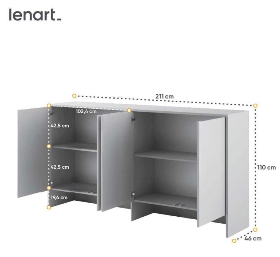 Dig-net nábytek Nástavec pro sklápěcí postel Lenart BED CONCEPT BC-11 Barva: Dub artisan - main (12)