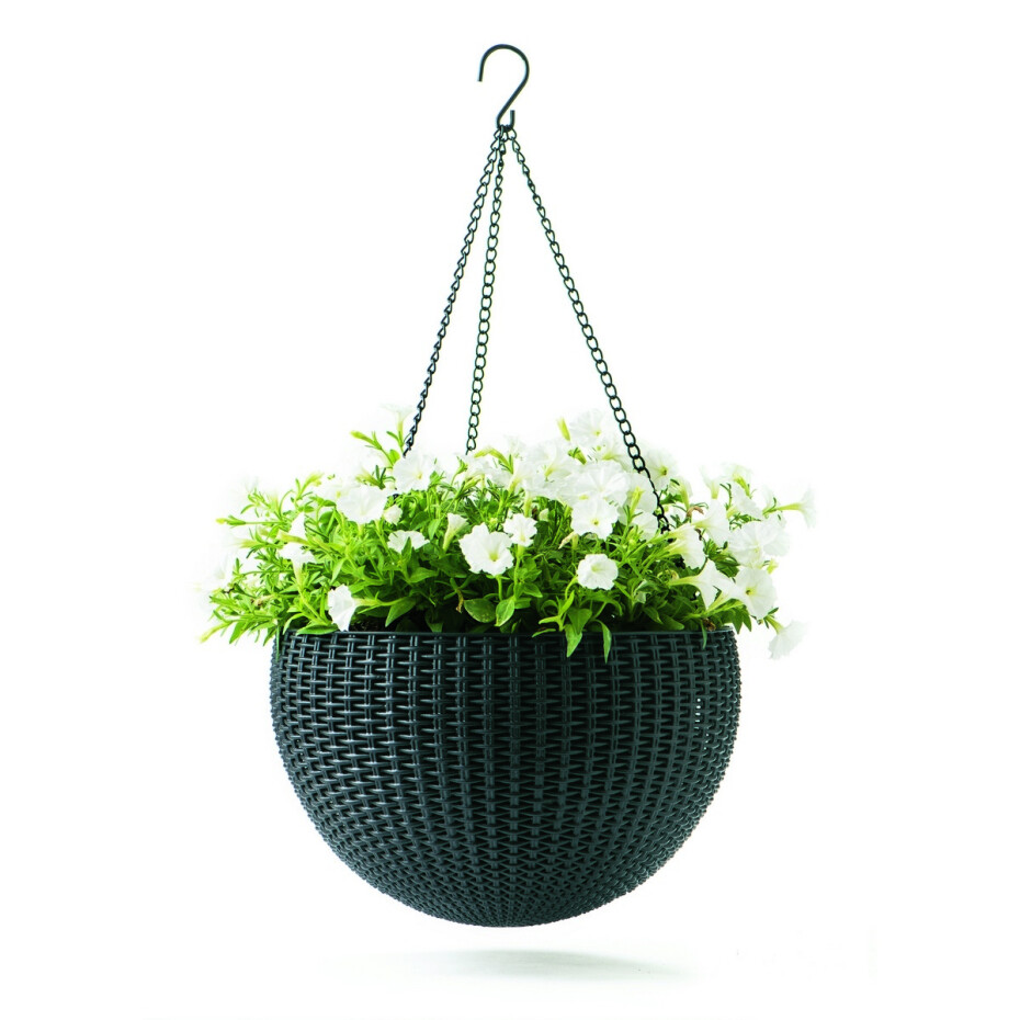 Keter Závěsný květináč Sphere antracit, pr. 35 cm - main (6)