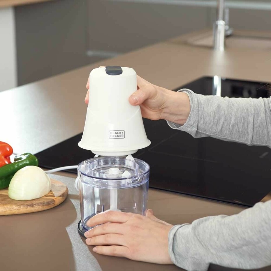 Black+Decker BXCH260E Sekáček potravin, bílá - main (3)