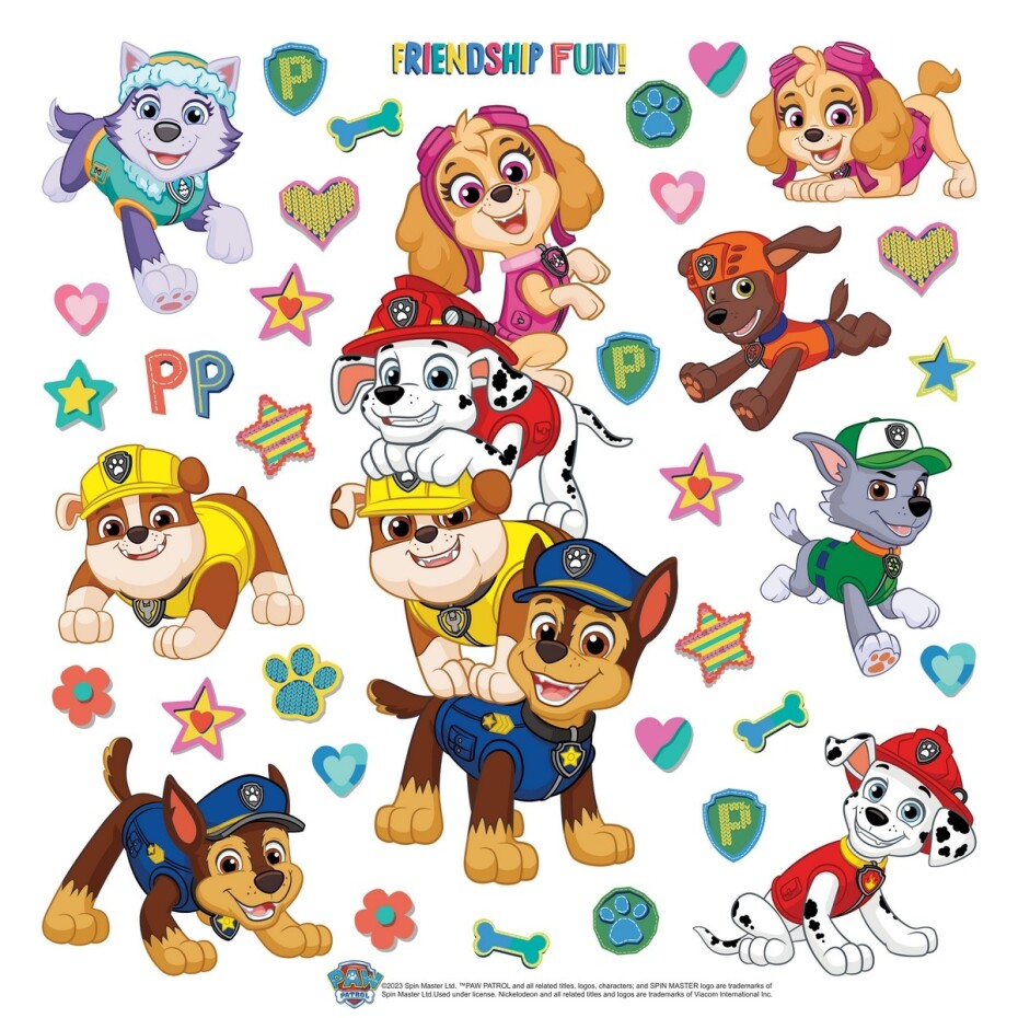 Samolepící dekorace Paw Patrol Friendship Fun, 30 x 30 cm - main (0)