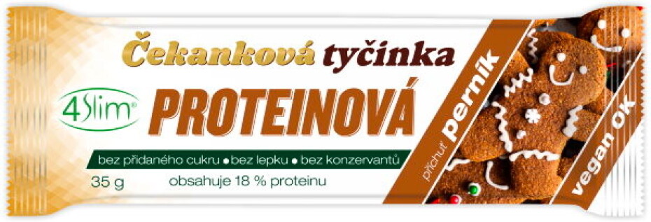 4Slim Čekanková tyčinka proteinová 35 g perník - main (0)