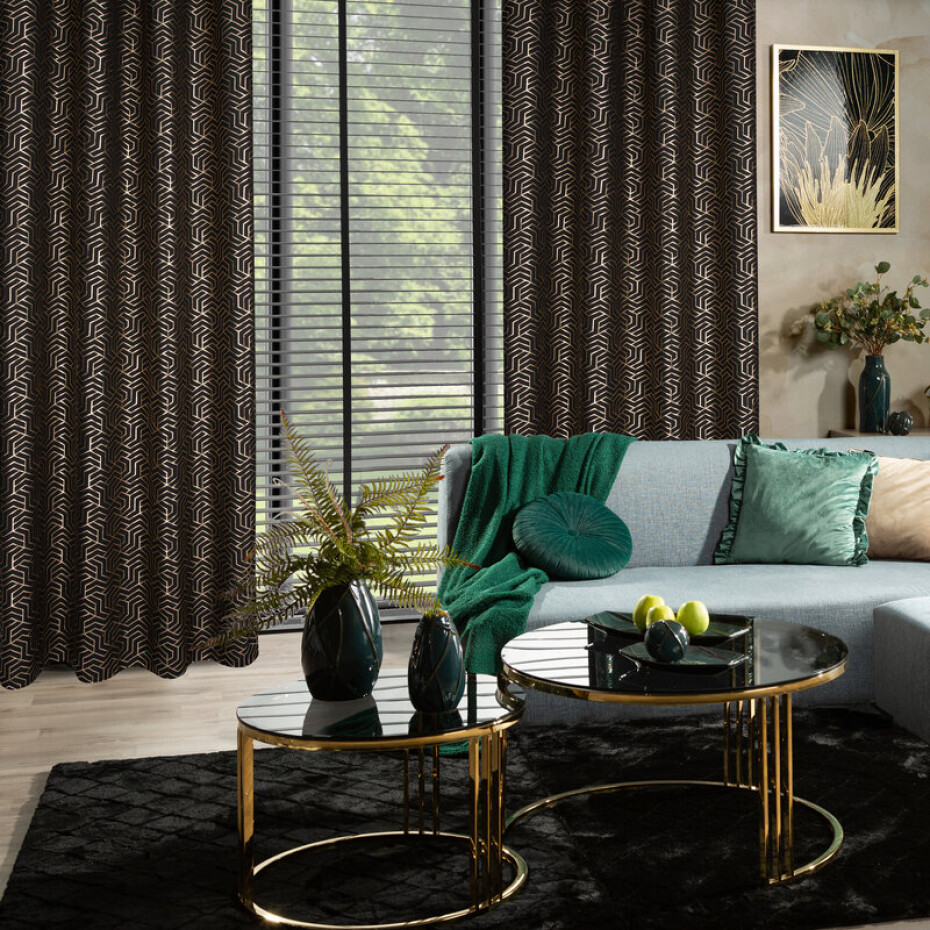 ArtFir Závěs SEMI K | černá 140 x 250 cm - main (1)