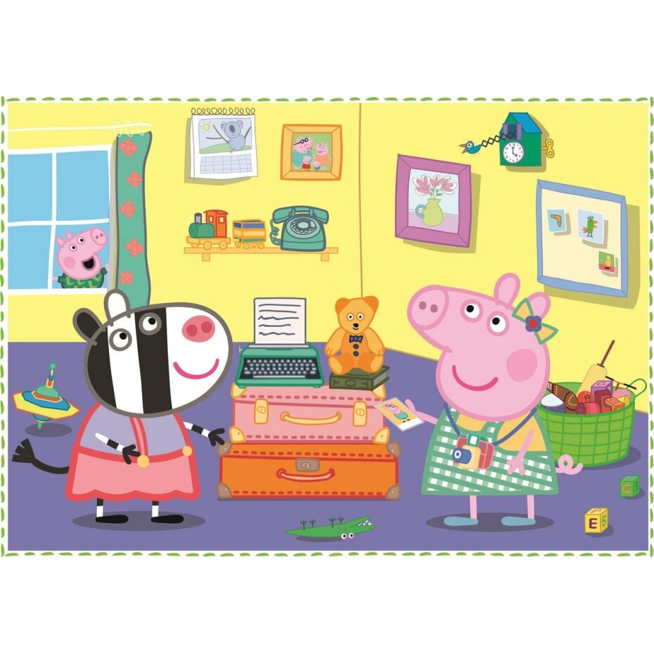 Trefl Puzzle Prasátko Peppa: Vzpomínky na prázdniny 4v1 12, 15, 20, 24 dílků - main (2)