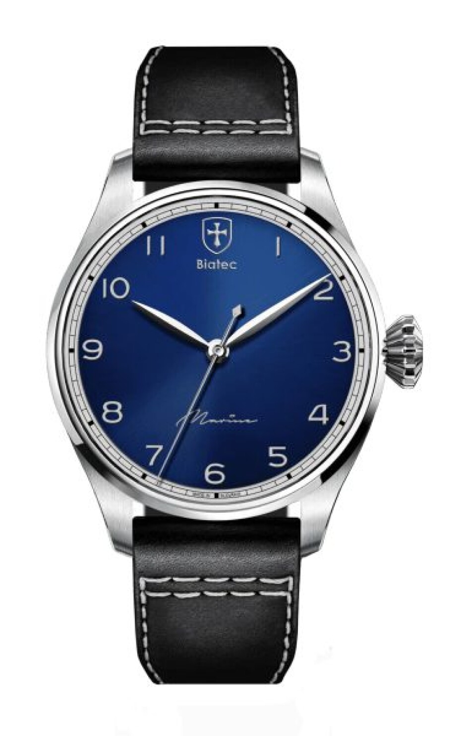 Biatec Marine 01 N - Černý kožený řemínek z pravého aligátora - main (13)