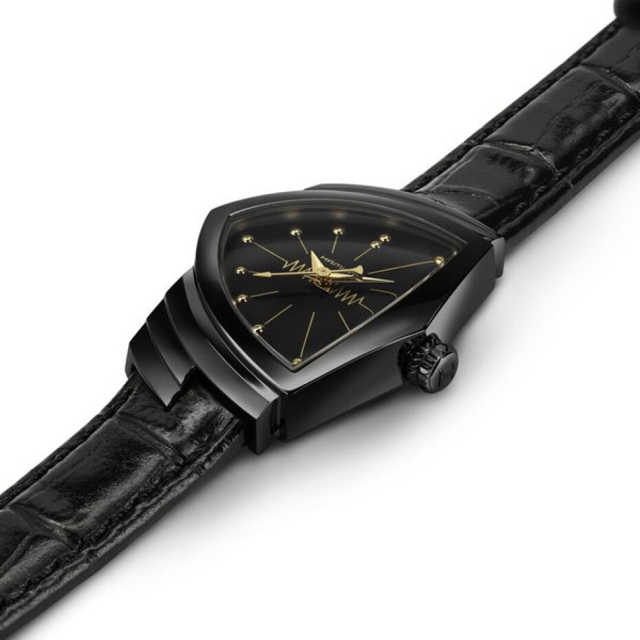 Hamilton Ventura Black & Gold S Quartz H24201730 - main (1)