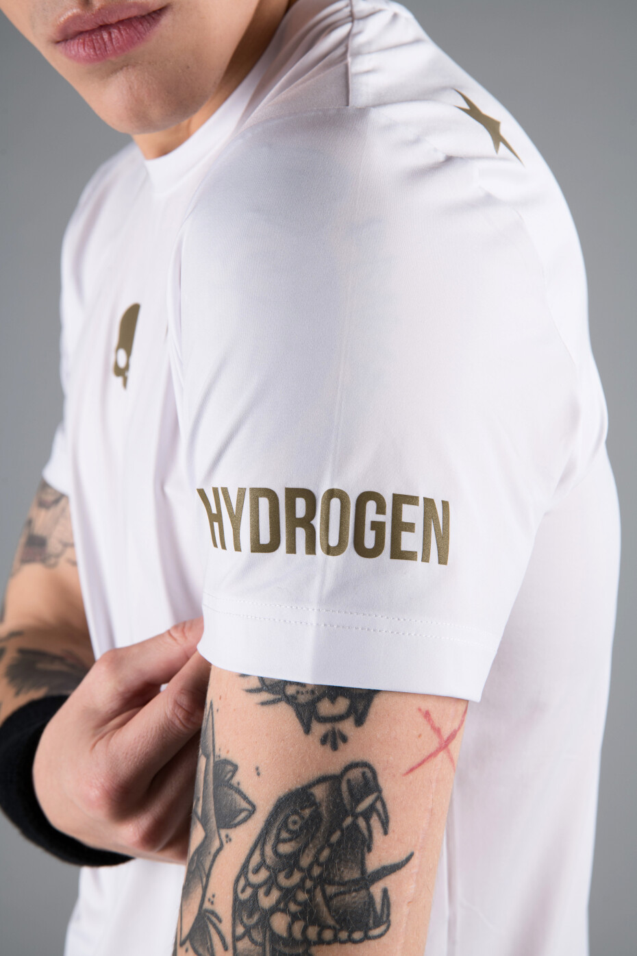 Pánské tričko Hydrogen  Star Tech Tee White/Gold XXL - main (4)