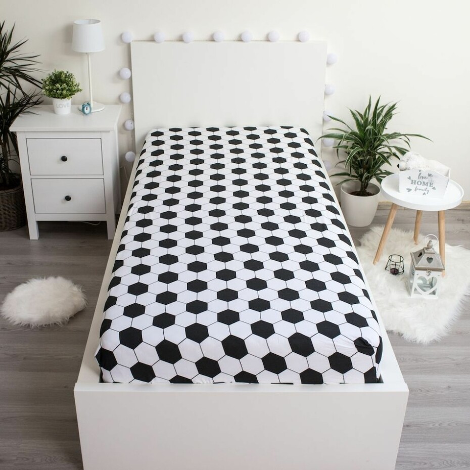 Jerry Fabrics Dětské bavlněné prostěradlo Fotbal, 90 x 200 cm - main (1)