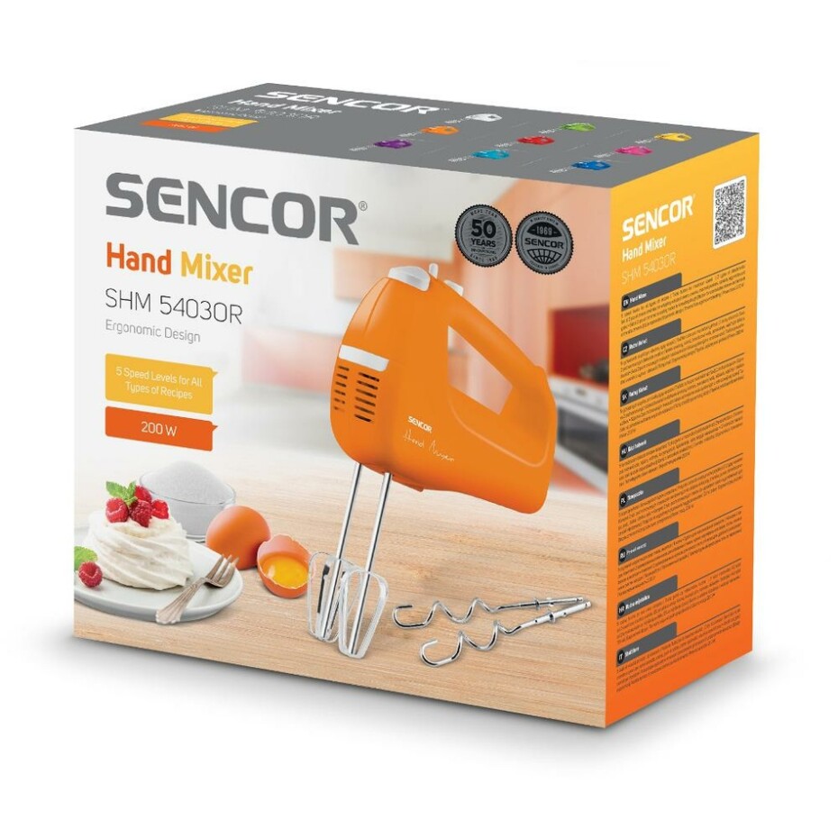 Sencor SHM 5403OR ruční mixér, oranžová - main (7)
