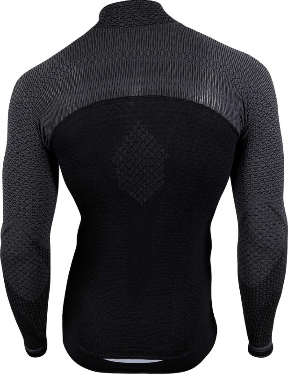 Pánské tričko UYN  Running Alpha OW Shirt LS Zip Up black/grey S - main (1)