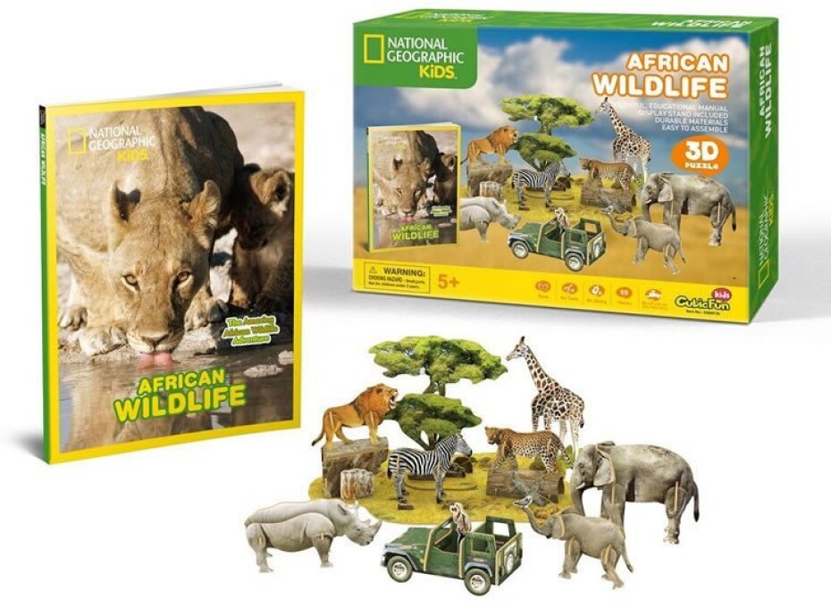 Puzzle 3D Africká divočina NG- 69 dílků - main (0)