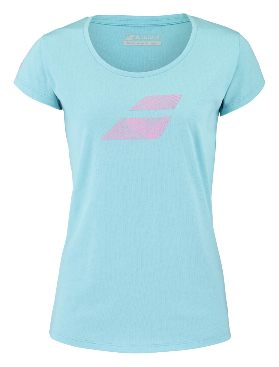 Dámské tričko Babolat  Exercise Flag Tee Women Angel Blue L - main (0)
