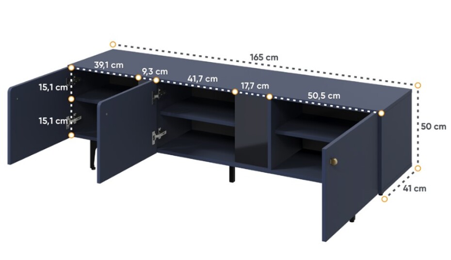 Dig-net nábytek TV stolek FARLEN 165 CS-06 | modrá - main (5)