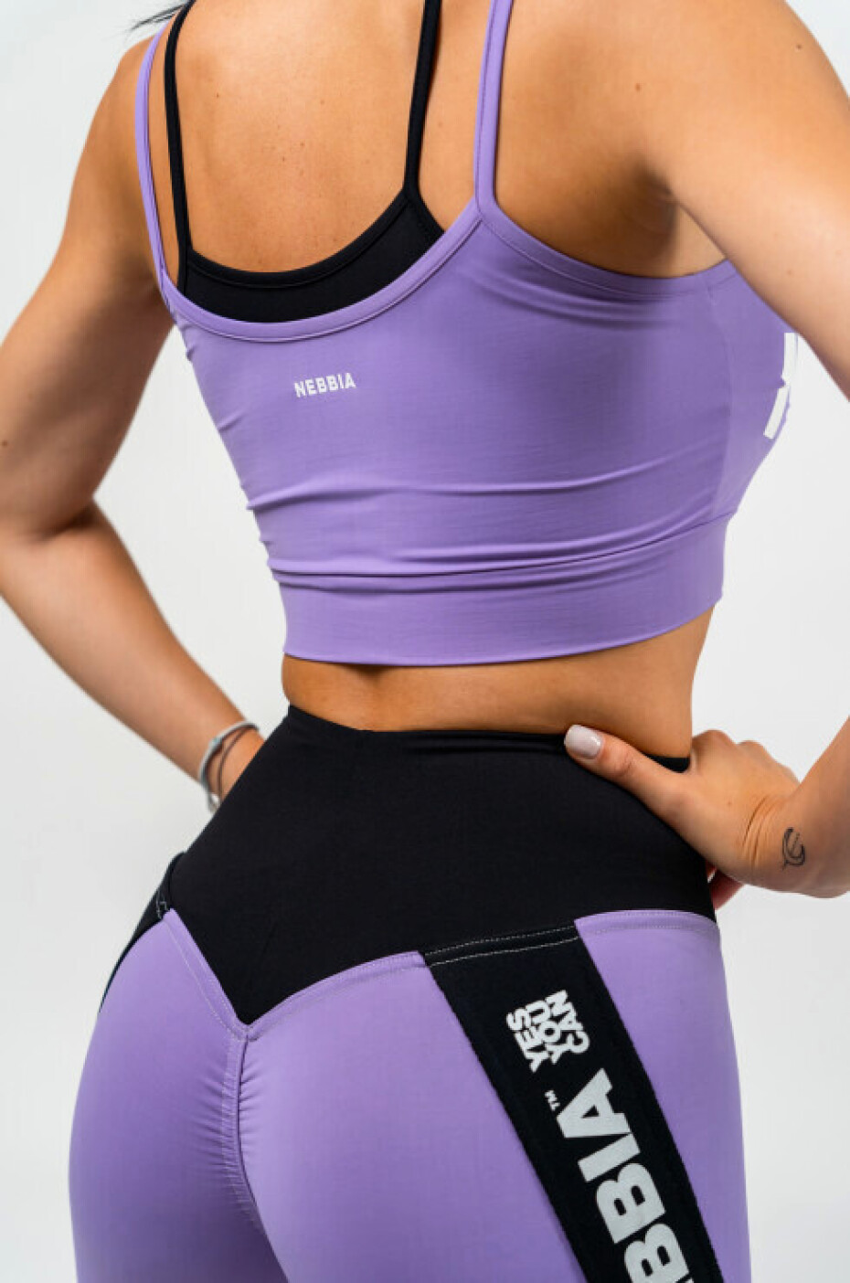 Dámské legíny Nebbia ICONIC Leggings high waist purple L - main (3)