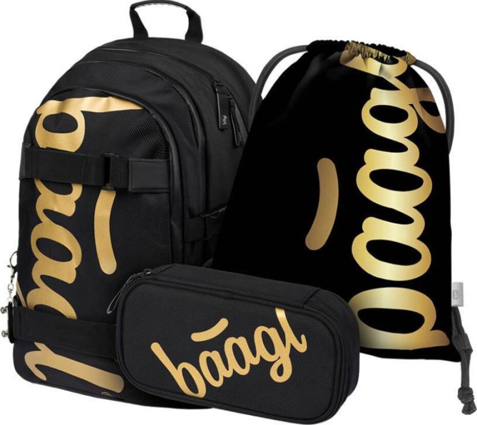 BAAGL 3 SET Skate Gold: batoh, penál a sáček - main (0)