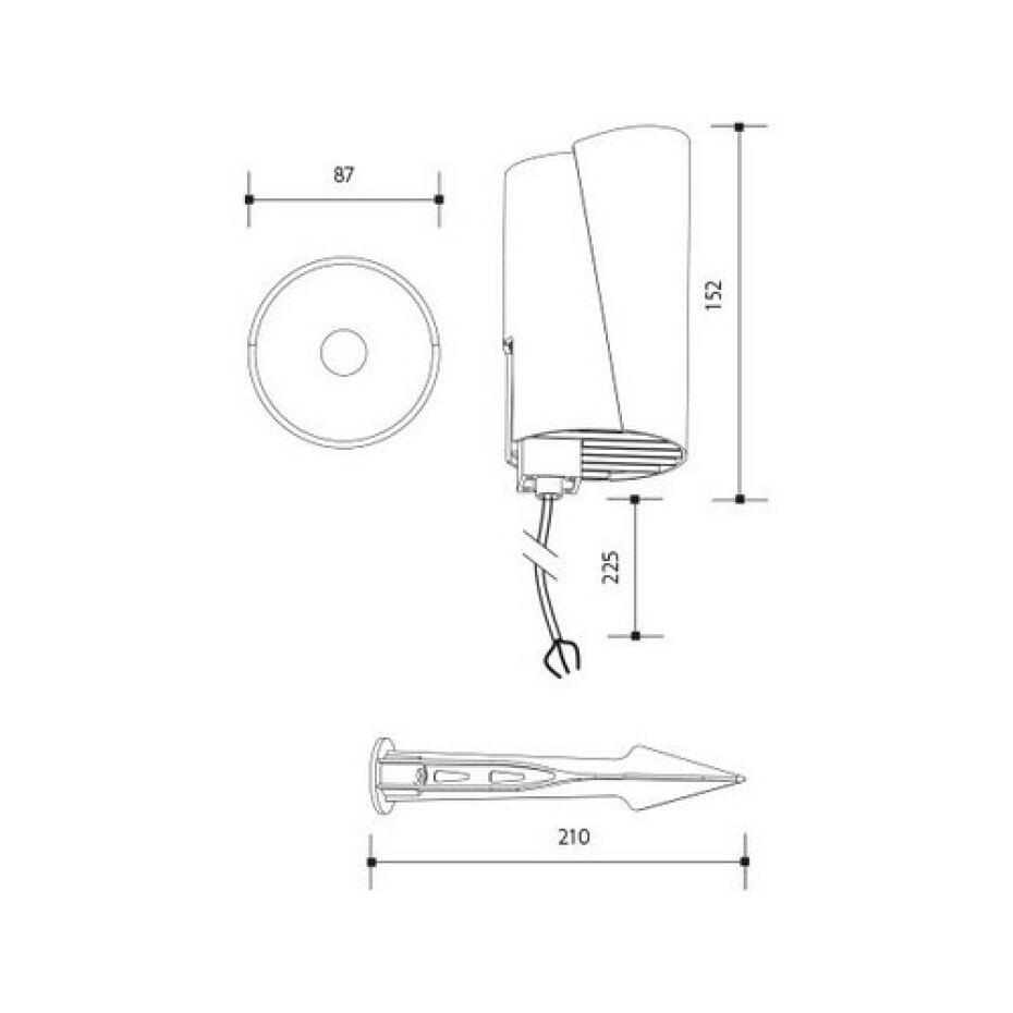 Panlux Zahradní LED reflektor Oko Evo černá, 14 W, IP65 - main (5)