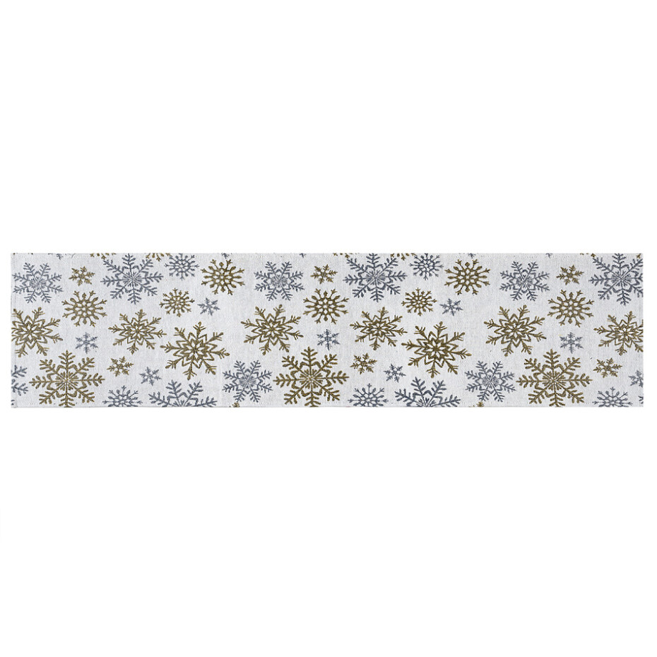 Dakls Běhoun Snowflakes bílá, 33 x 140 cm - main (0)