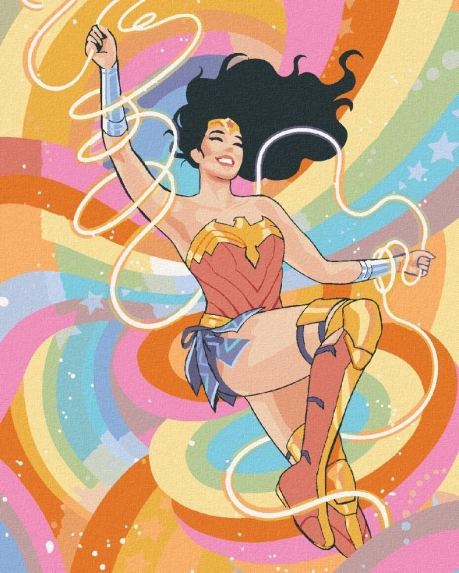 Malování podle čísel 40 x 50 cm Wonder Woman - DÚHOVÁ - main (0)