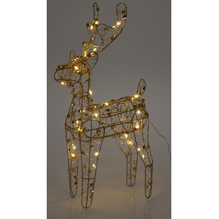 Vánoční LED sob Goldwire zlatá, 24 x 37 cm - main (1)