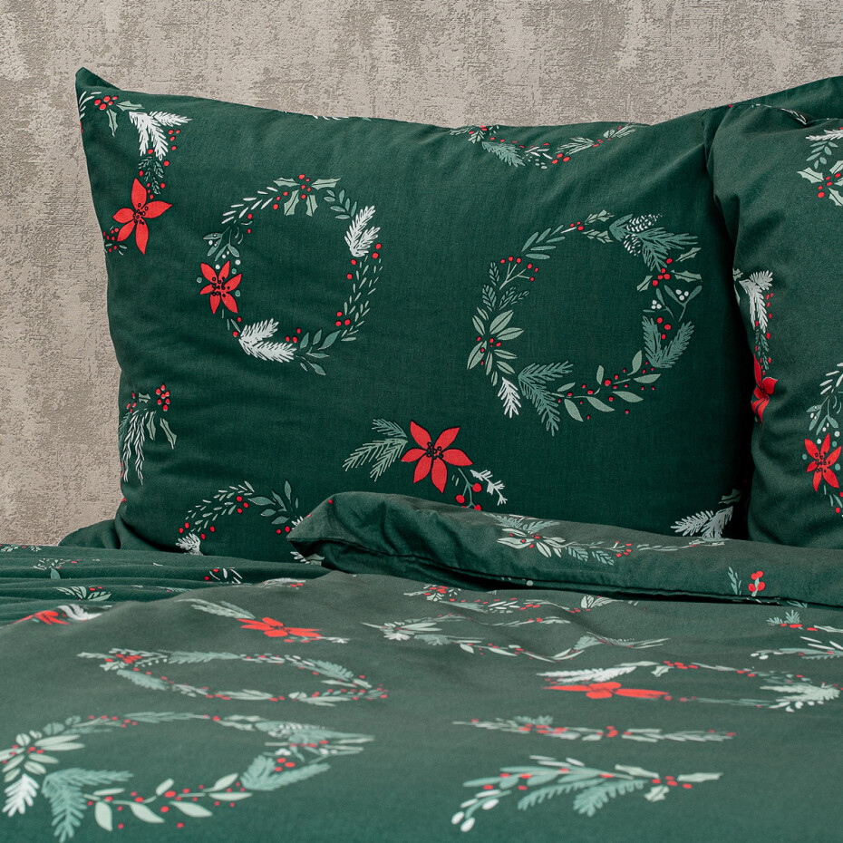 4Home Vánoční bavlněné povlečení Poinsettia, 140 x 200 cm, 70 x 90 cm - main (2)