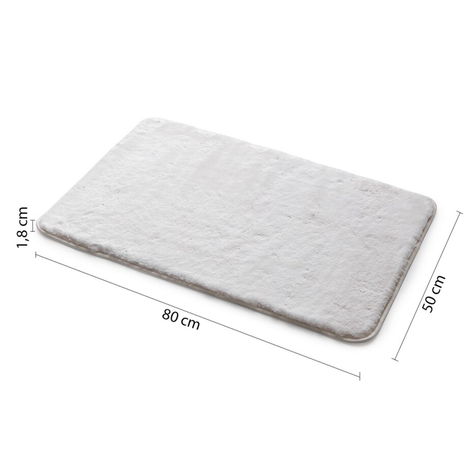 GEDY 96FY508002 Fuzzy koupelnová předložka bílá, 50 x 80 cm - main (5)
