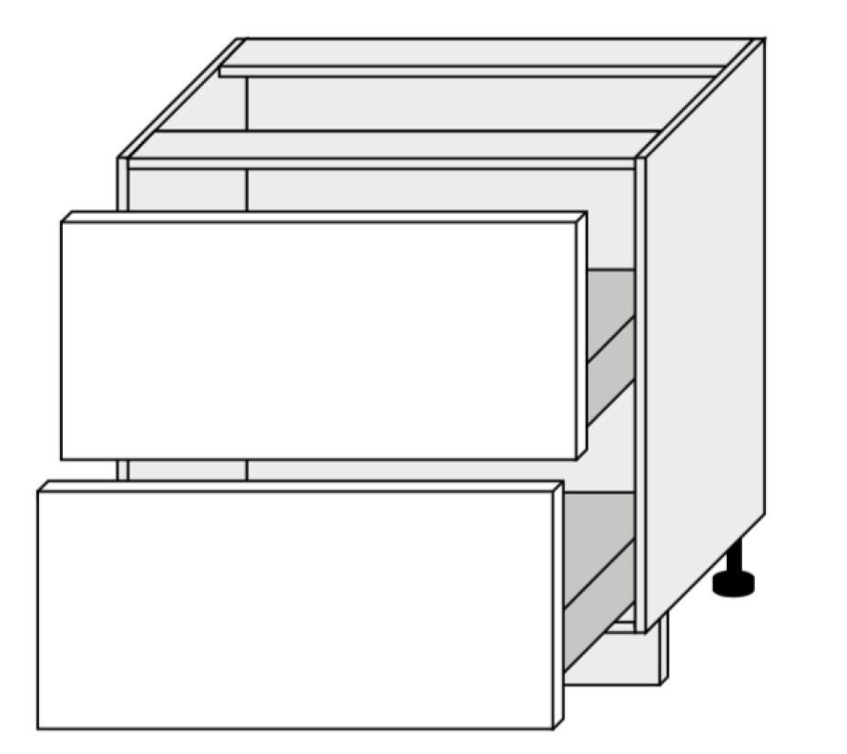 ArtExt Kuchyňská skříňka spodní ESSEN | D2A 80 Barva korpusu: Grey - main (12)