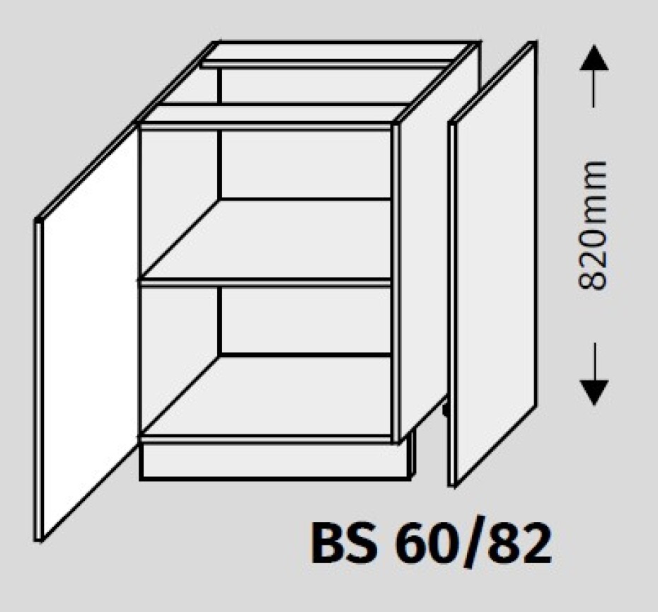 ArtExt Double system BS 60/82 ke kuchyňským linkám Barva korpusu: Bílá - main (1)