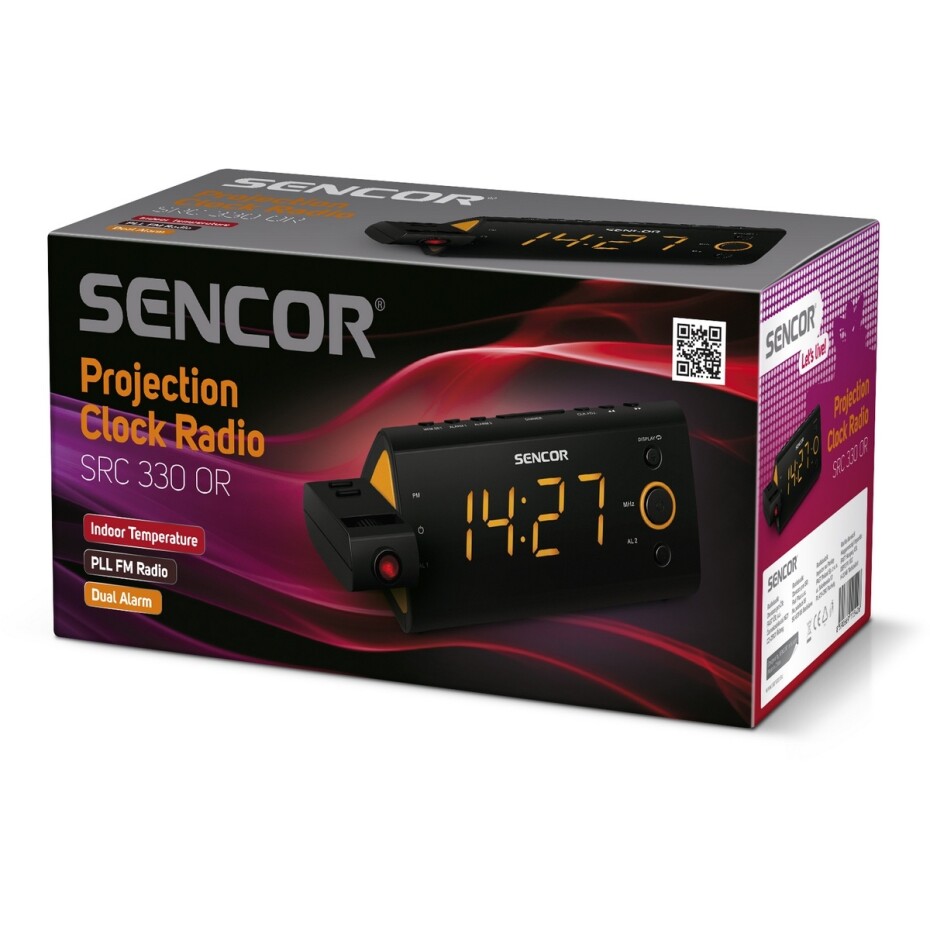 Sencor SRC 330 OR radiobudík s projekcí, oranžová - main (1)