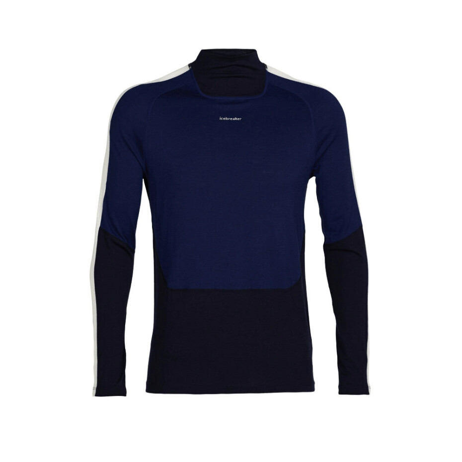 Pánské tričko Icebreaker Merino 200 Oasis Sonebula LS High Neck Mid Navy/Royal Navy/Snow/Cb M - main (0)