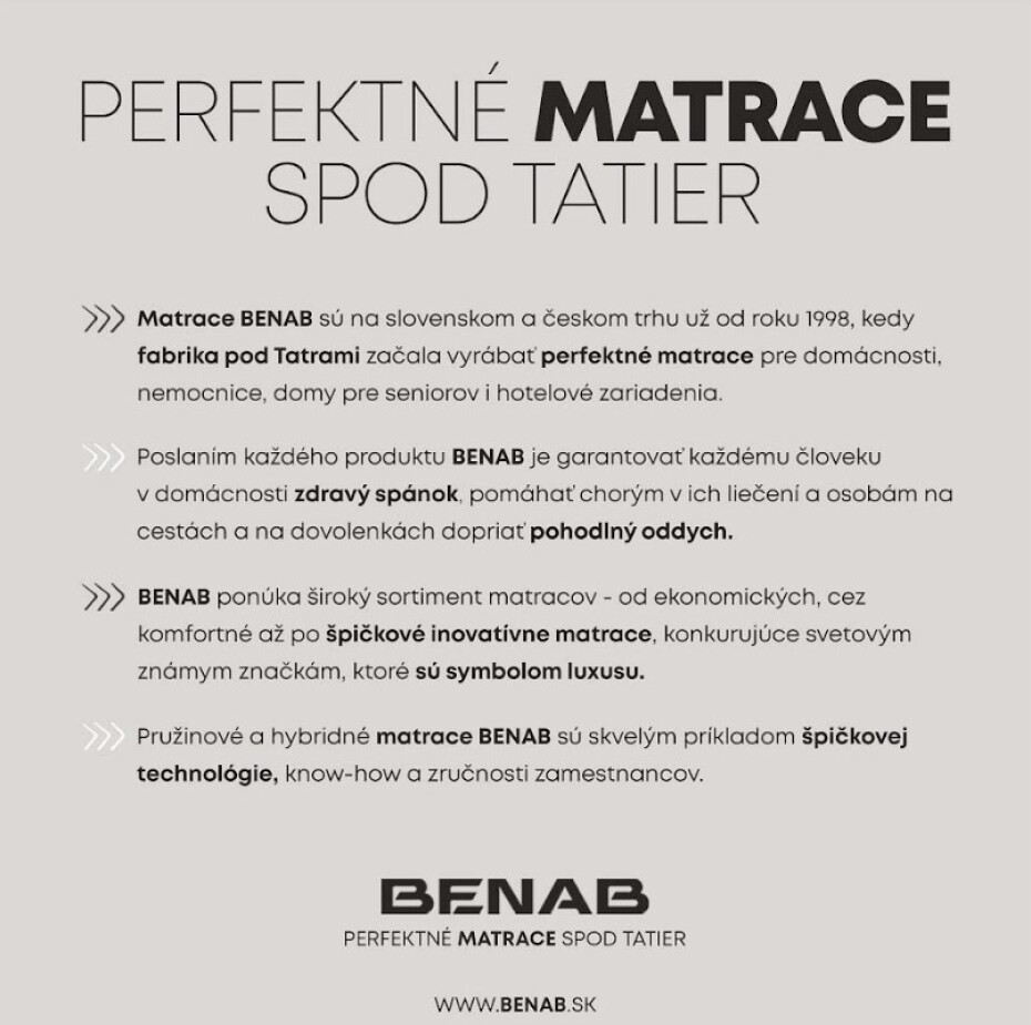 Benab Pěnová matrace VISCO PLUS | 140 x 200 cm - main (9)