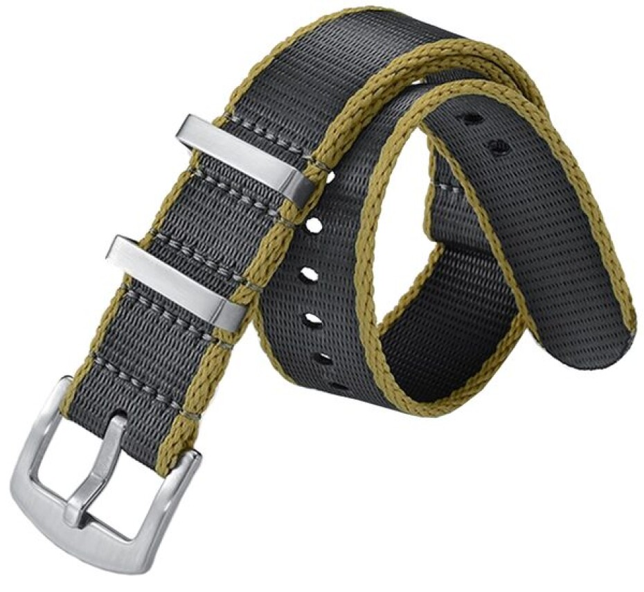 Řemínek NATO Sports šedý/pískový okraj 20 mm - 20 mm - main (0)